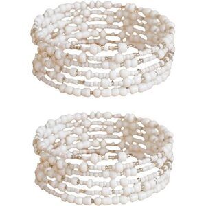 Tembo Africa Set Of 2 Handmade Beaded Bracelets For Women - Wrap Bracelets -